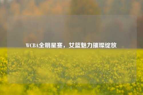 WCBA全明星赛，女篮魅力璀璨绽放