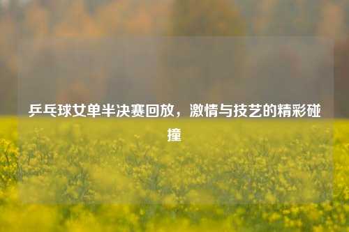 乒乓球女单半决赛回放，激情与技艺的精彩碰撞