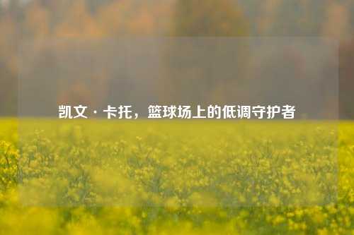 凯文·卡托，篮球场上的低调守护者