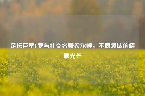 足坛巨星C罗与社交名媛希尔顿，不同领域的耀眼光芒