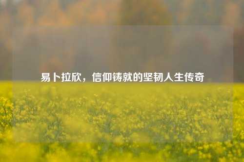 易卜拉欣，信仰铸就的坚韧人生传奇