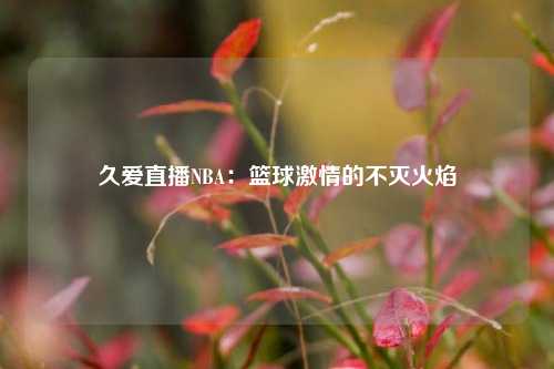 久爱直播NBA：篮球激情的不灭火焰