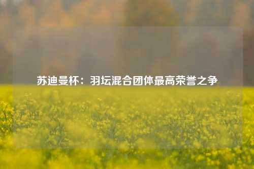 苏迪曼杯：羽坛混合团体最高荣誉之争