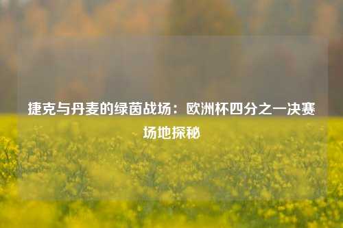 捷克与丹麦的绿茵战场：欧洲杯四分之一决赛场地探秘