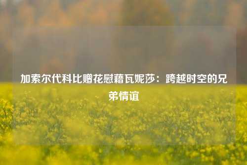 加索尔代科比赠花慰藉瓦妮莎：跨越时空的兄弟情谊