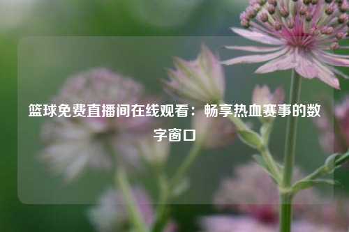 篮球免费直播间在线观看：畅享热血赛事的数字窗口