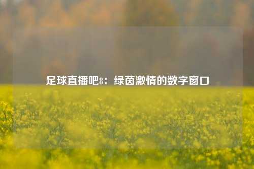 足球直播吧8：绿茵激情的数字窗口