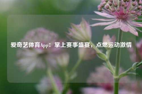 爱奇艺体育App：掌上赛事盛宴，点燃运动激情