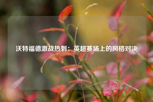 沃特福德激战热刺：英超赛场上的风格对决