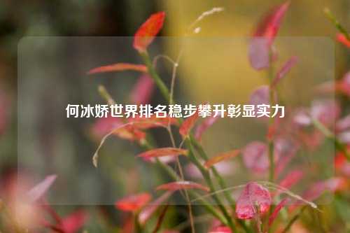 何冰娇世界排名稳步攀升彰显实力